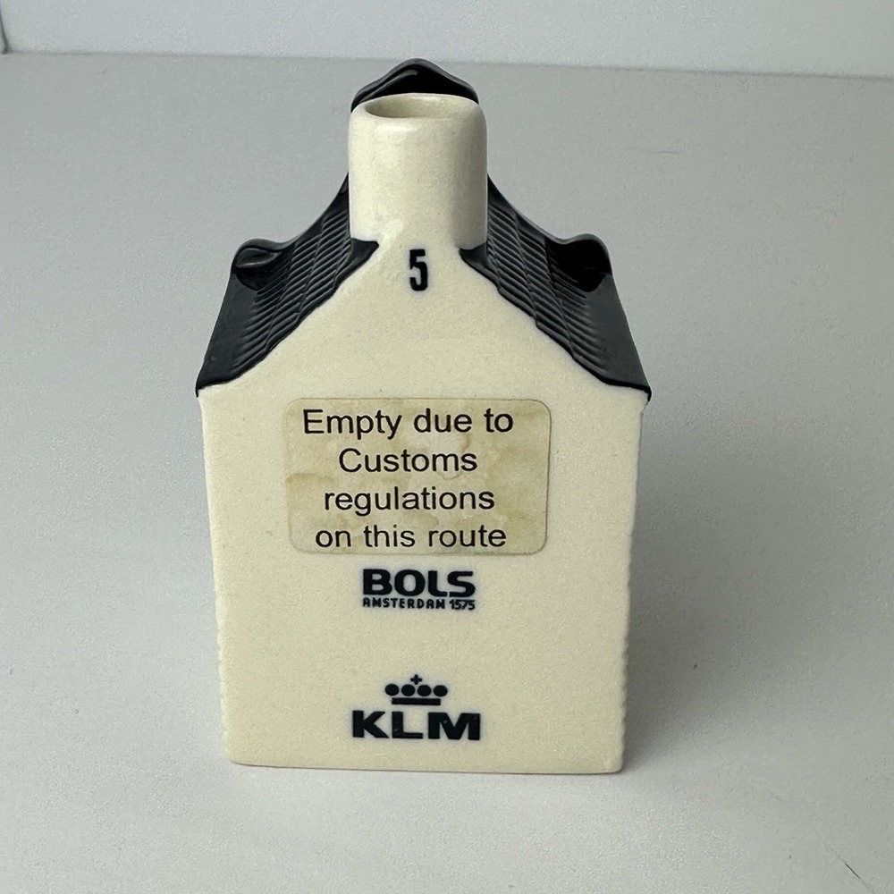 KLM Bols Blue Delft Miniature House Bottle #5  EMPTY 1575 - 2008 - Picture 3 of 6